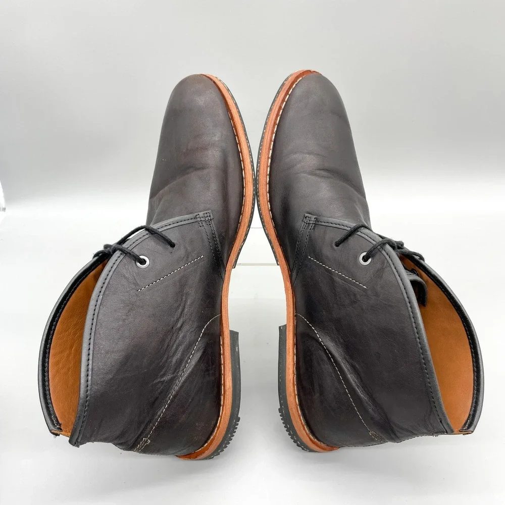 Timberland Mens 13 Wodehouse Chukka Boots Dark Brown Leather Rugged Casual Shoes